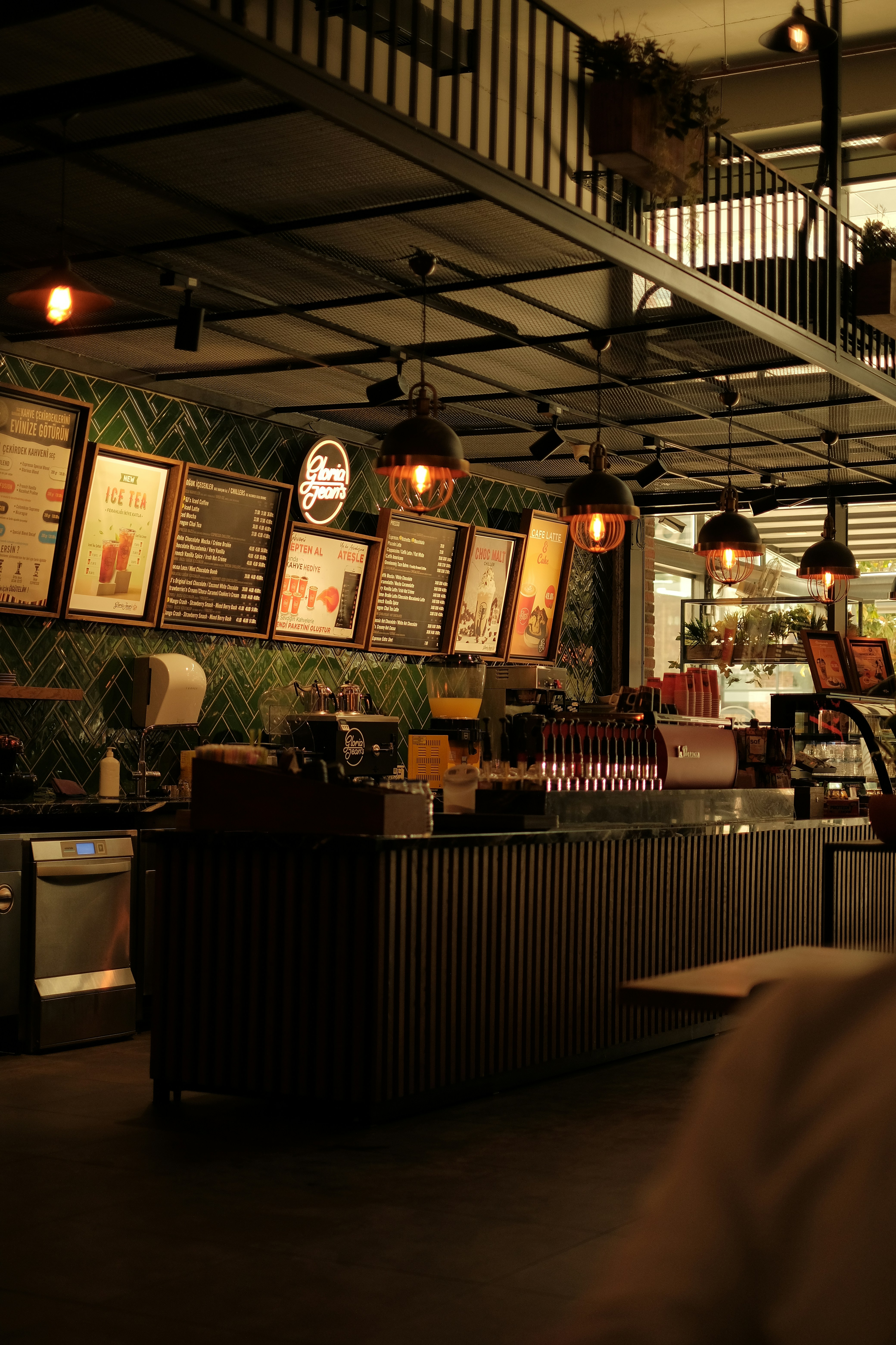 Elegant coffee shop interior